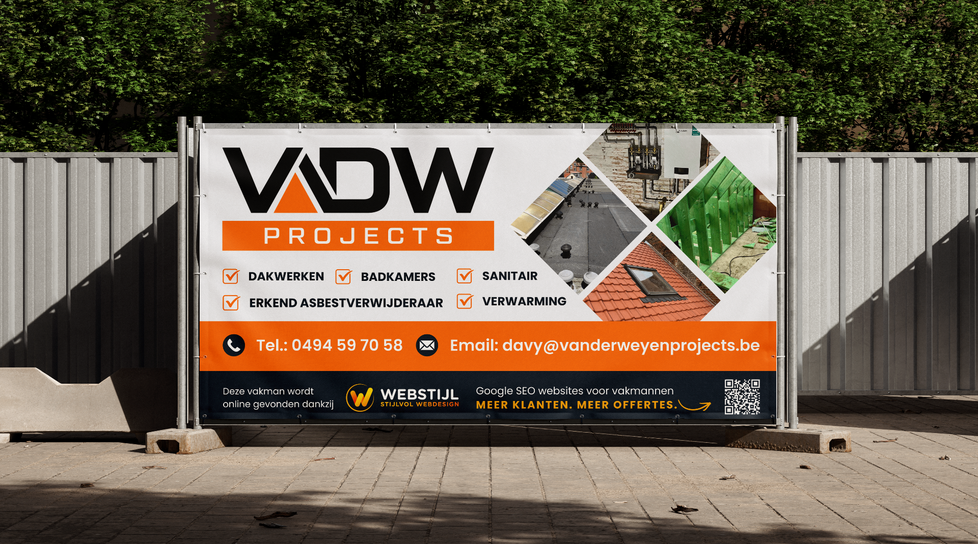 Vander Weyen Projects werfdoek langs de werf