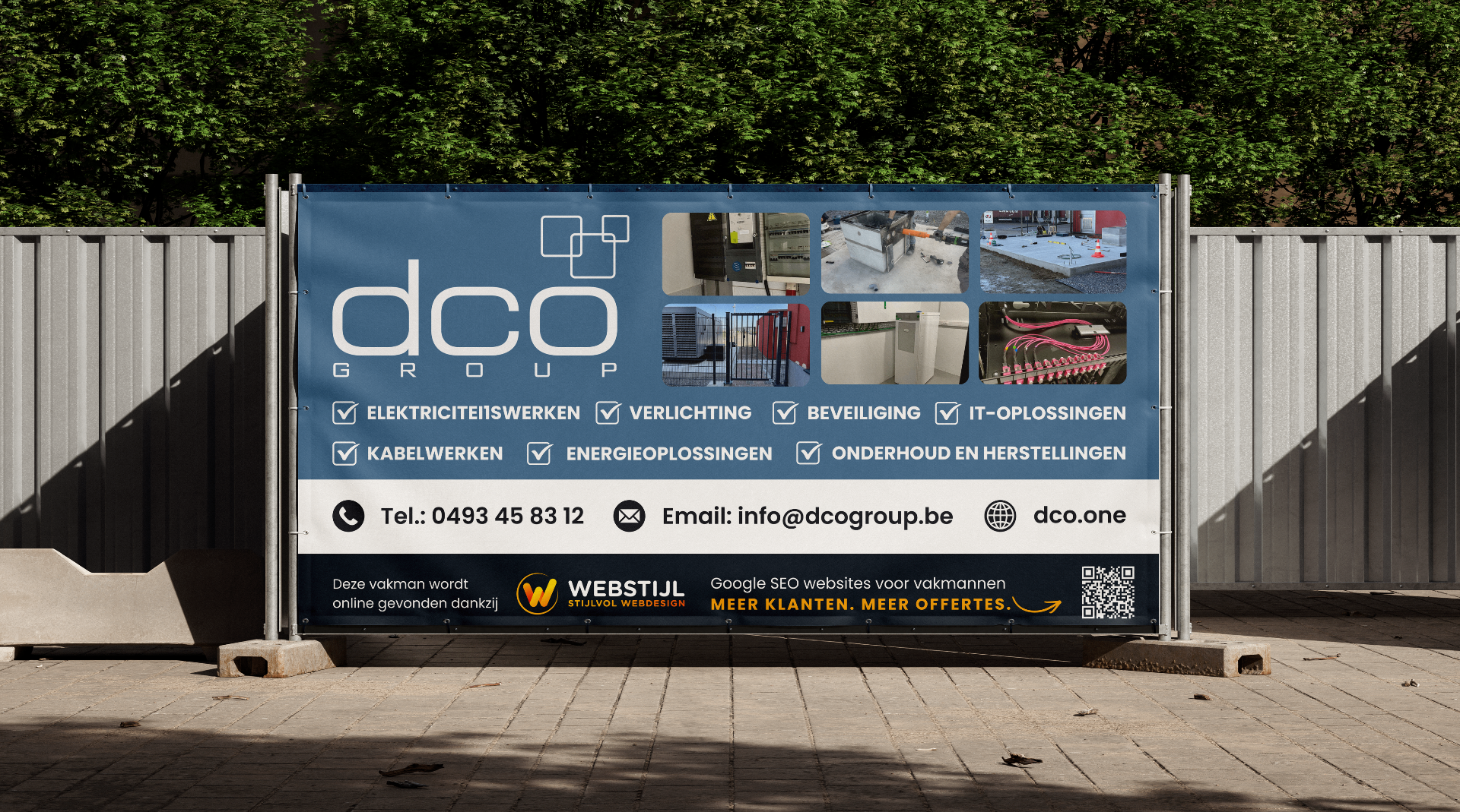 DCO Group — electriciteitswerken, verlichting, beveiliging, IT-oplossingen en energieoplossingen op de werf.